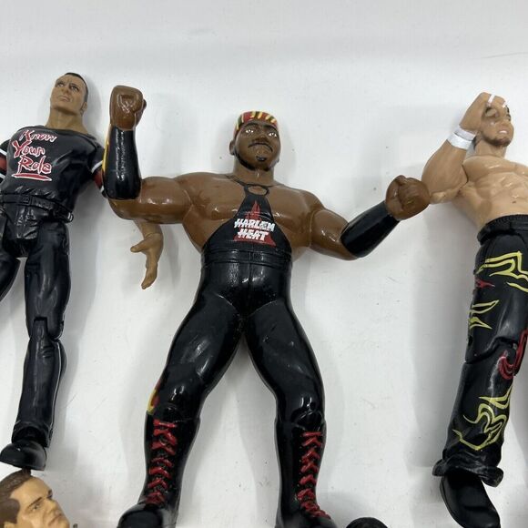 WWE WWF Booker T Action Figure Red Tights Jakks Pacific lot of 10 - Picture 8 of 13